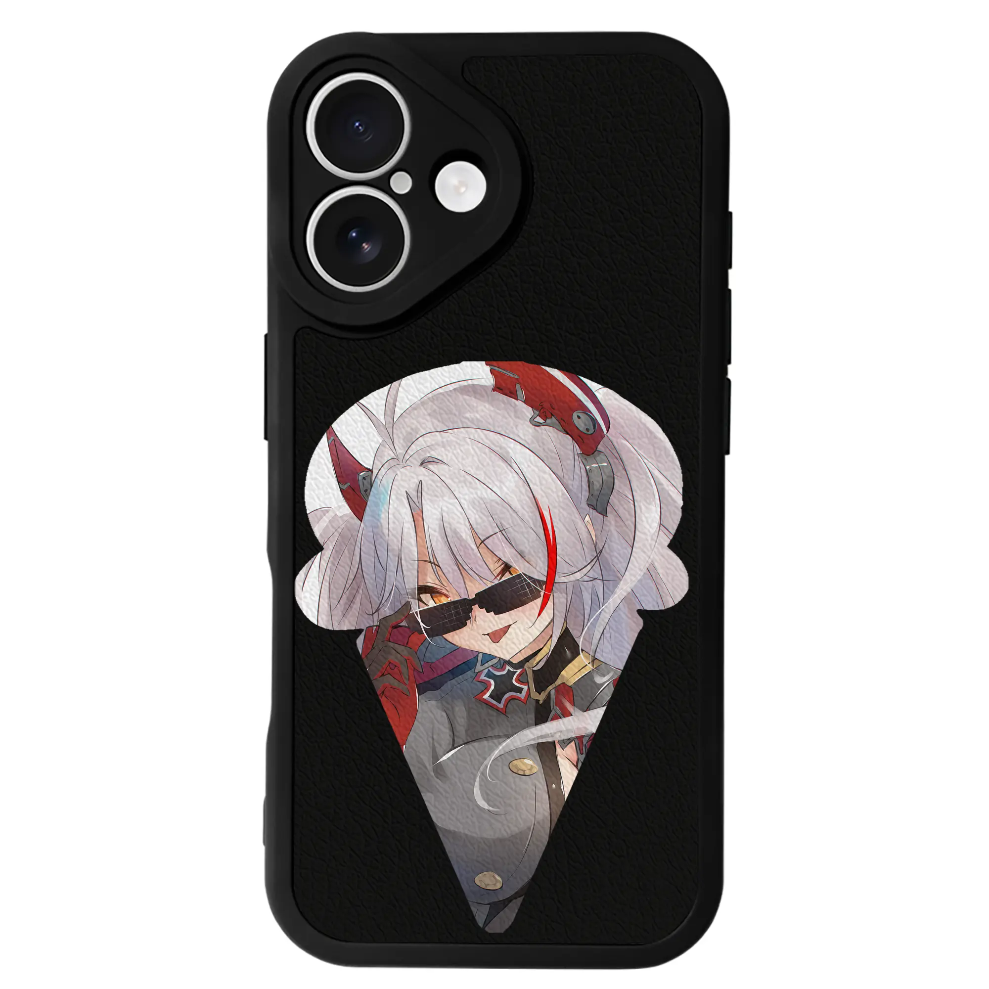 アズールレーン グッズ,プリンツ・オイゲン - IPhone 16シリーズ対応 ・ シリコンスマホケース ・ レザー調 ・ 高精度フィット ・ 耐衝撃 ・ ワイヤレス充電対応 ・ 精密カット